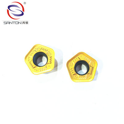কেনা গোল্ড রিবন প্যাটার্ন C1 ANSI PVD কোটিং করা সন্নিবেশ মিলিং সন্নিবেশ online manufacture